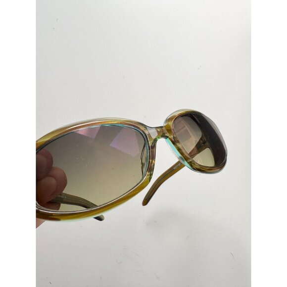 SAMA Mini OLV Olive Brown Green Japanese Acetate Oval Sunglasses - Picture 4 of 16